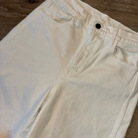 APiece Apart Merida Cream High Rise Wide Leg Jeans Size 29